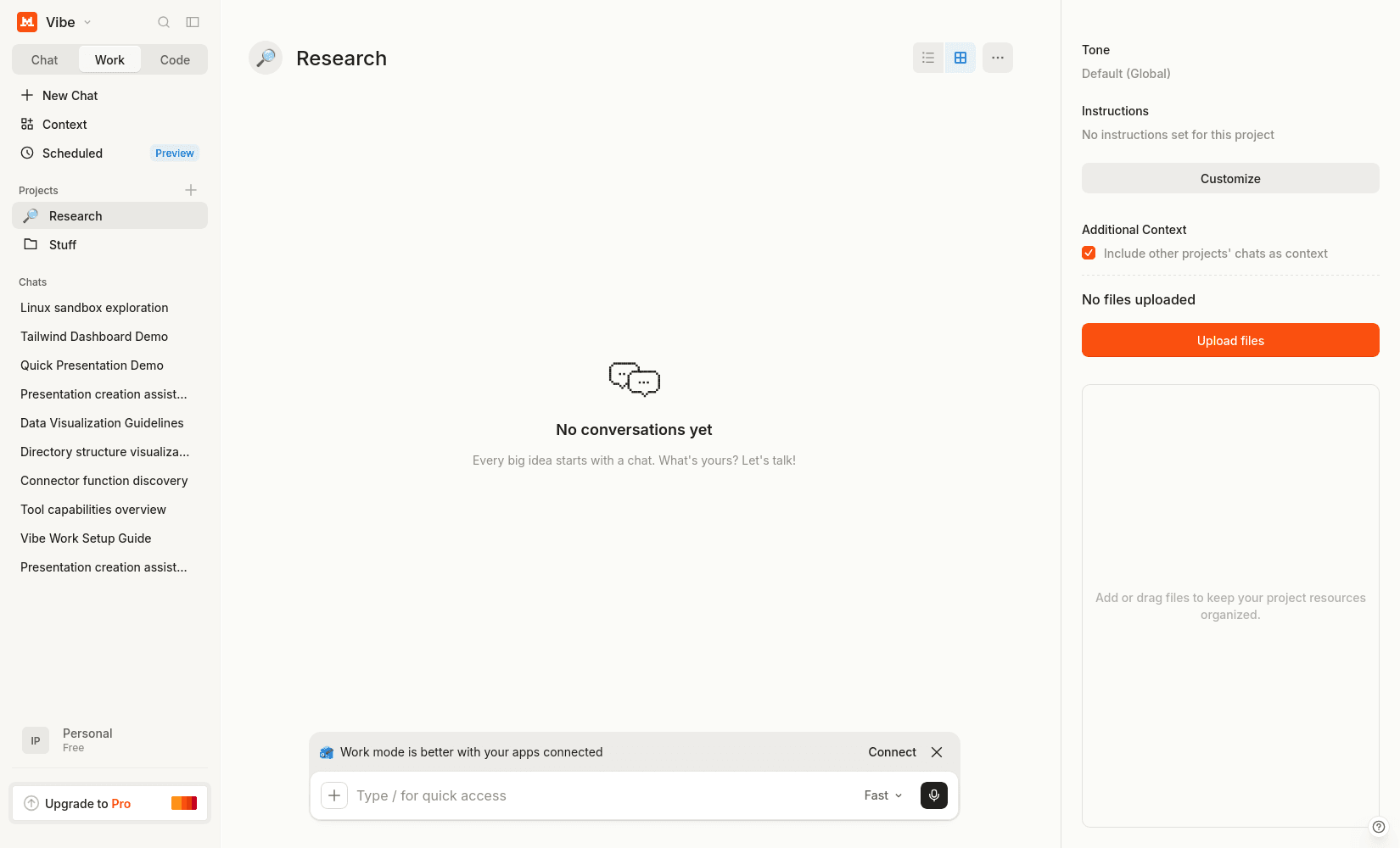 Mistral Vibe Projects screenshot