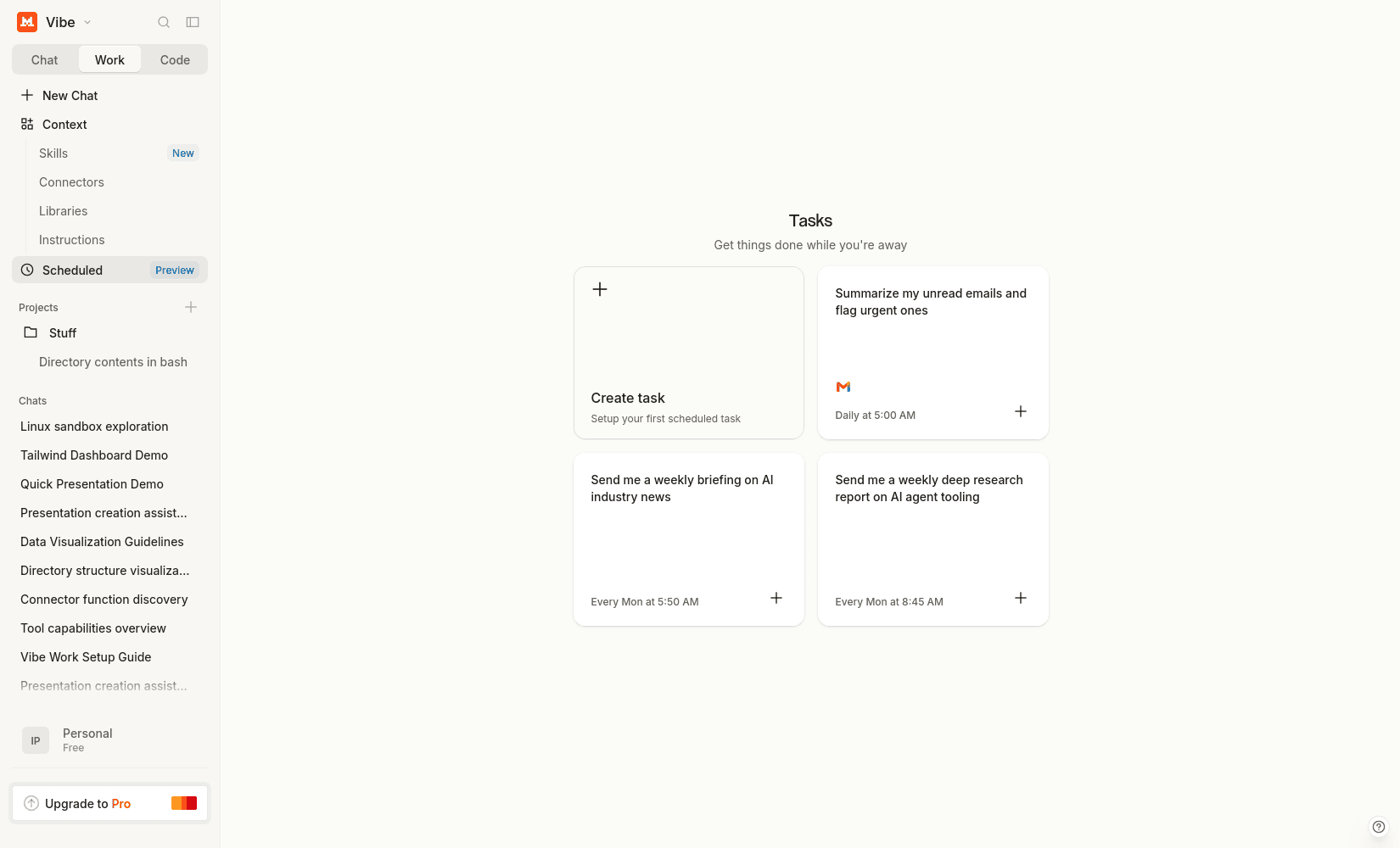 Mistral Vibe Tasks screenshot