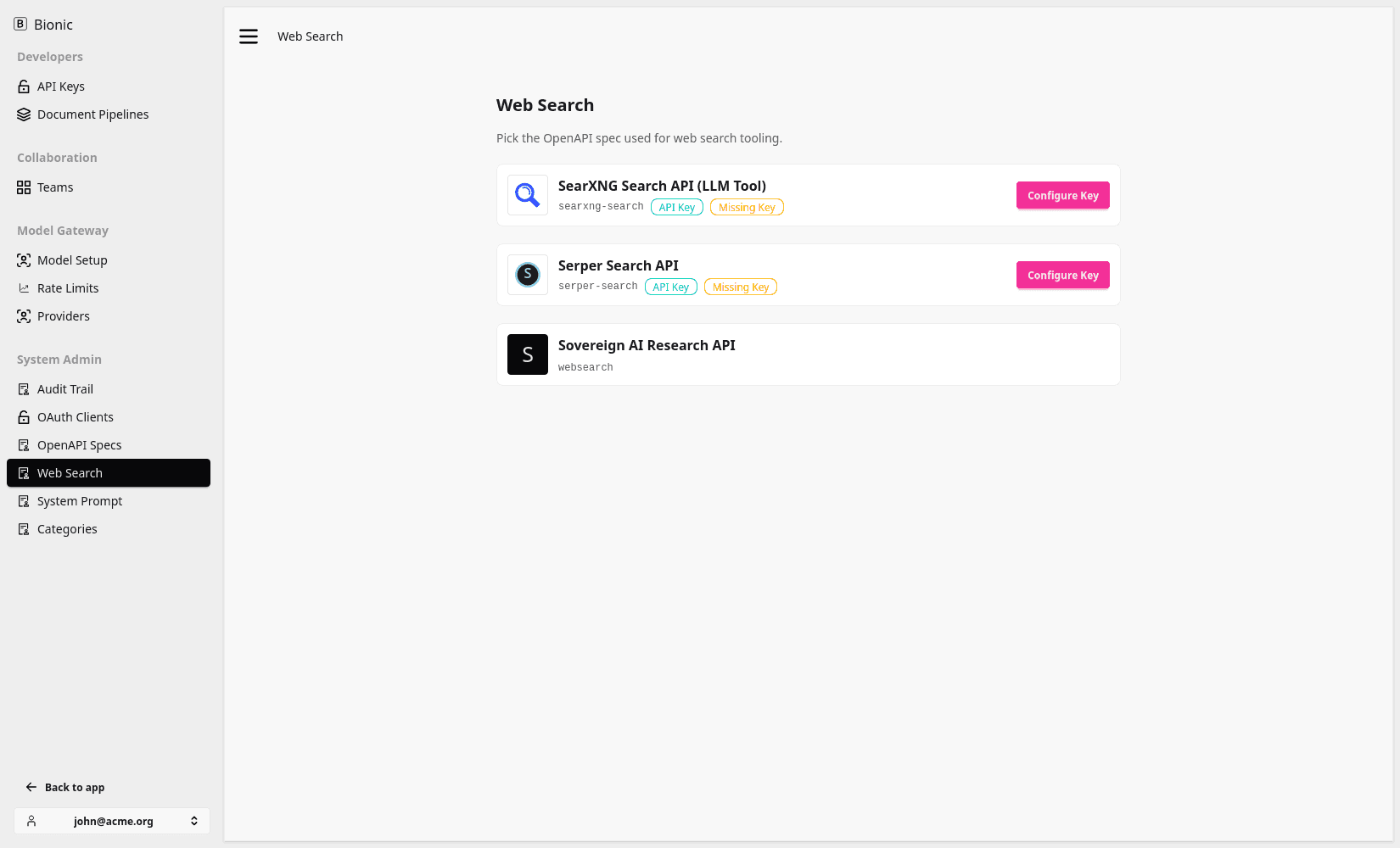 Add the research OpenAPI spec in Bionic